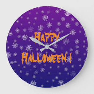 Relógio Grande Teia de Aranha de Halloween