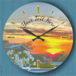 Relógio Grande Telhado Sunset 2295<br><div class="desc">Coleção "Rooftop Sunset 2295" Personalize o relógio da parede para criar uma peça de declaração de decoração de parede funcional para corresponder à sua decoração doméstica ou dar a ela como um presente personalizado. Esse relógio exclusivo de parede de alta qualidade é impresso vibrantemente com o processo AcryliPrint®HD e apresenta...</div>