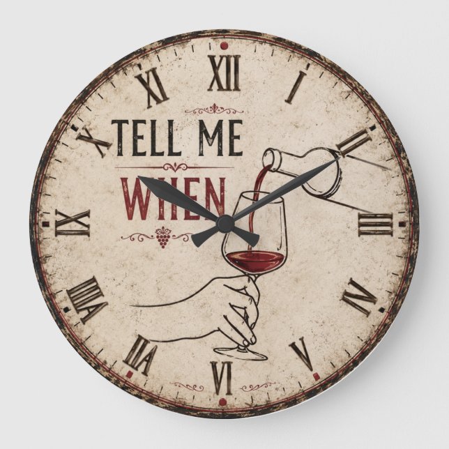 Relógio Grande Tell Me When Win (Frente)