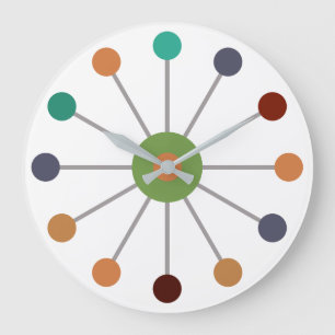 Relógio Grande Tema Atômico do Século Médio