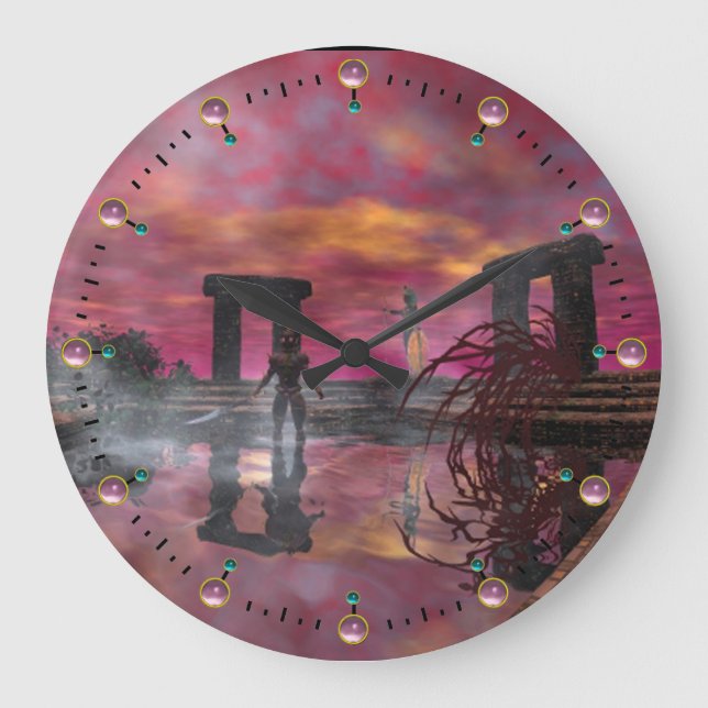 Relógio Grande TEMPLO de HYPERION da ficção científica da ÁGUA, (Frente)