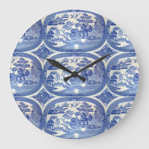 Relógio Grande Tempo azul do salgueiro - adicione a classe do