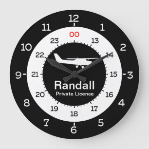 Relógio Grande TEMPO da AVIAÇÃO - FORMATO de 12-HORA