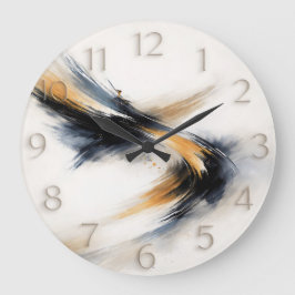 Relógio Grande Tempo Embutido — Gestual Abstrato