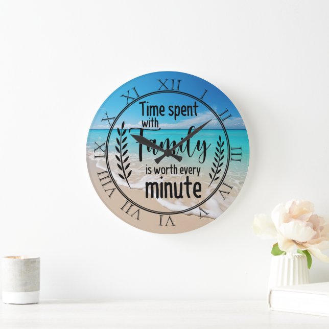 Relógio Grande Tempo gasto com a família (Lar)