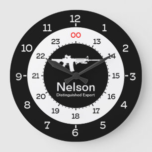 Relógio Grande TEMPO MILITAR - FORMATO de 12-HORA