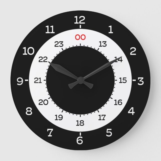 RELÓGIO GRANDE TEMPO MILITAR - FORMATO DE 12 HORAS (Frente)