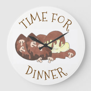 Relógio Grande Tempo para Jantar a Comida de Gravidade do Meatloa