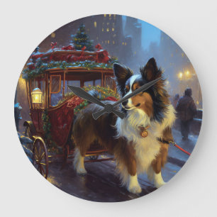 Relógio Grande Temporada Festiva de Natal Papillon
