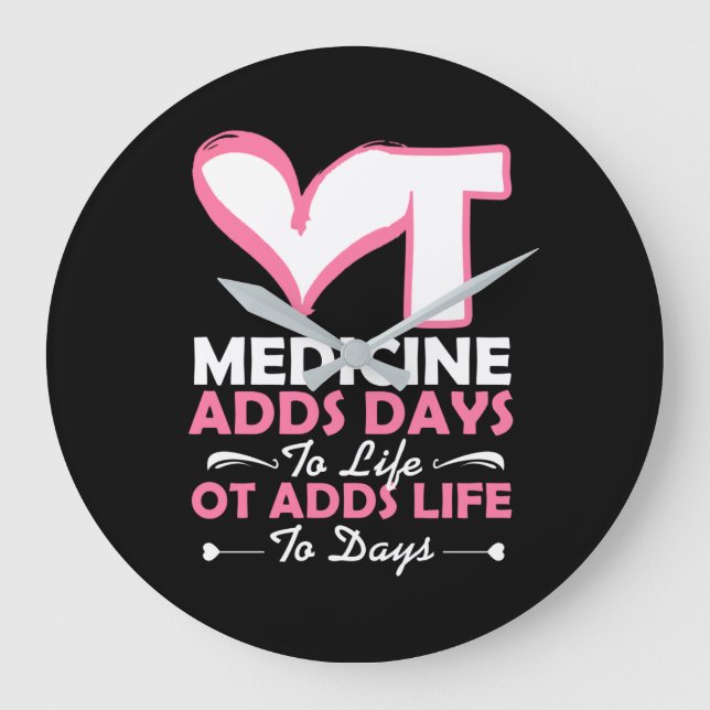 Relógio Grande Terapia Ocupacional Adiciona Vida A Dias (Frente)