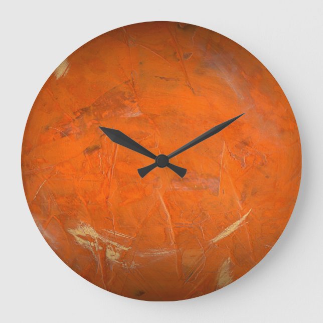 Relógio Grande Termine de Terracotta Faux Glazedada (Frente)