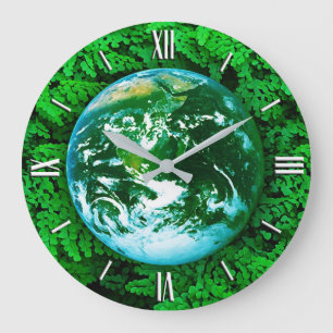 Relógio Grande Terra Verde - consciência ecológica