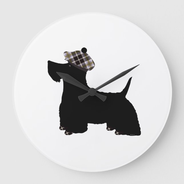 Relógio Grande Terrier Escocês (Frente)