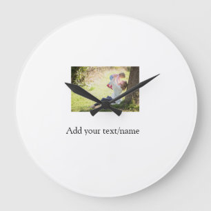 Relógio Grande Texto da imagem de adição de nome da família da fi