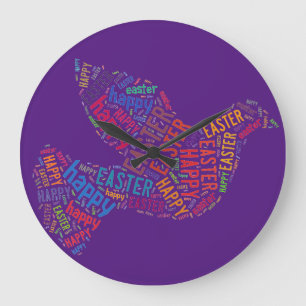 Relógio Grande Texto de saudação da porta do felz pascoa
