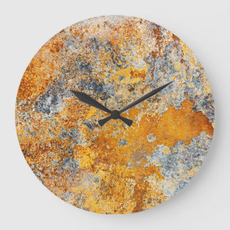 Relógio Grande Textura de ferrugem antiga, fundo metálico resplan