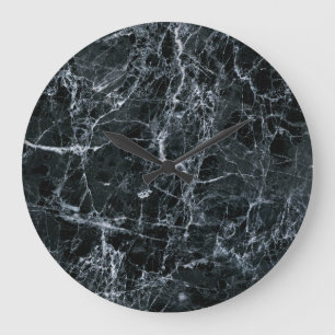 Relógio Grande Textura de mármore preto