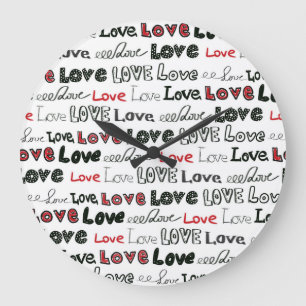 Relógio Grande Textura do Marcador de Amor Invisível