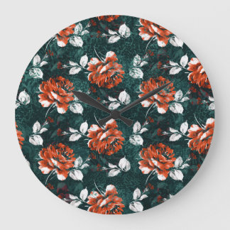 Relógio Grande Textura Subbatida Suja Multicolor