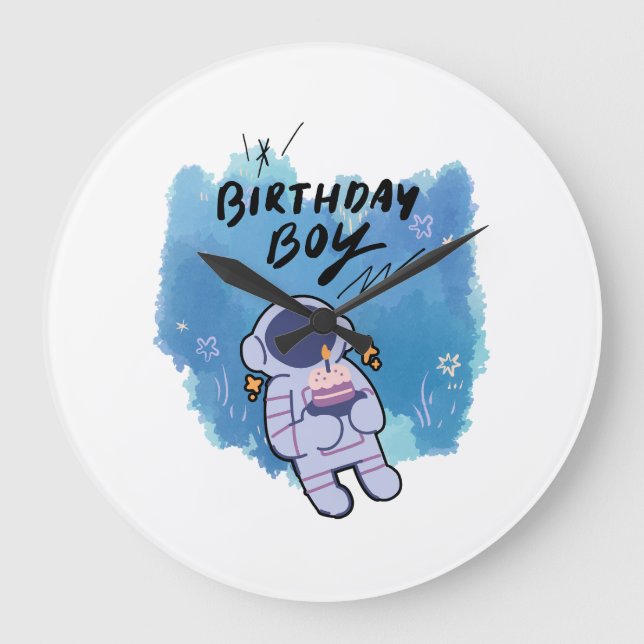 Relógio Grande The Birthday Spaceman (Frente)