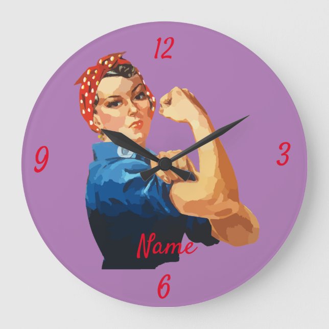 Relógio Grande Thunder_Cove de Empoderamento para Mulheres (Frente)