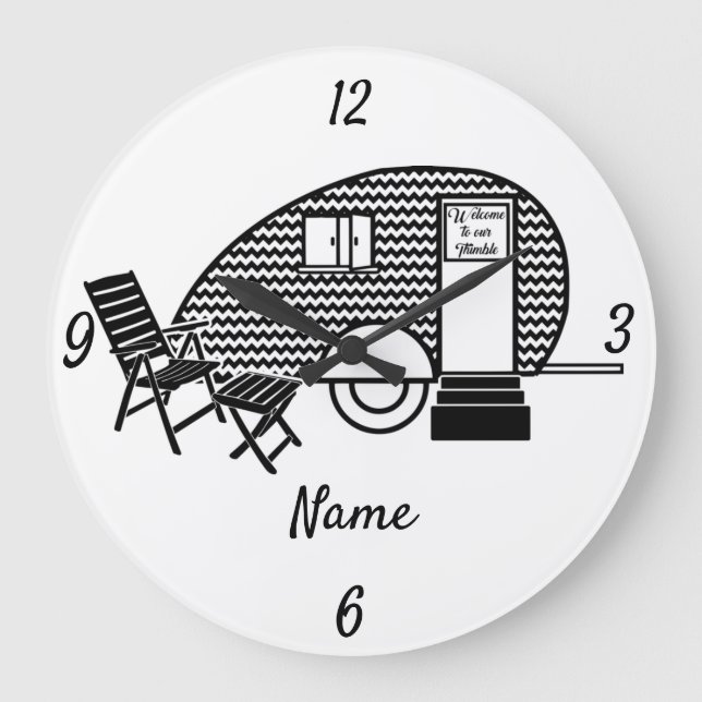 Relógio Grande Thunder_Cove Teardrop Trailer Pequeno (Frente)