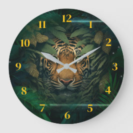 Relógio Grande Tiger hiding in Foliage                     