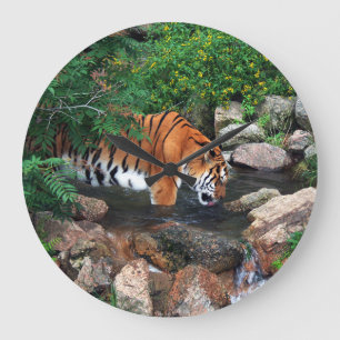 Relógio Grande Tigre de Bebendo de queda