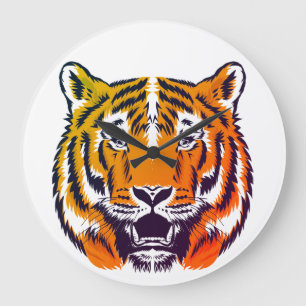 Relógio Grande tigre engraçado Large Clock para bela casa