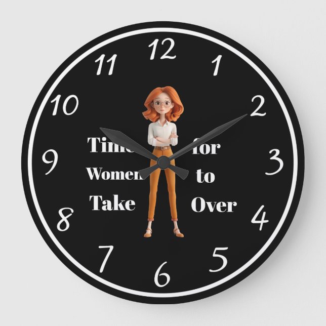 Relógio Grande Time For Women Wall Clock (Frente)