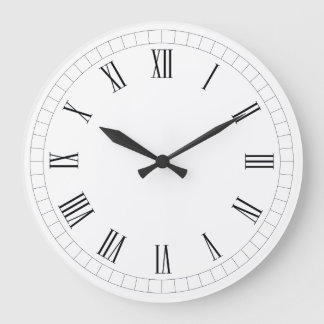 Relógio Grande Timeless Roman Numeral Wall Clock