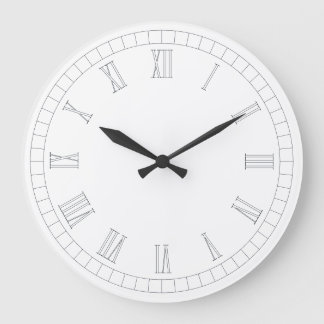 Relógio Grande Timeless Roman Numeral Wall Clock