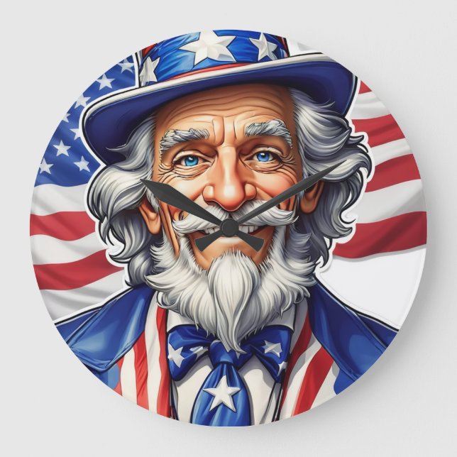Relógio Grande Tio Sam USA (Frente)