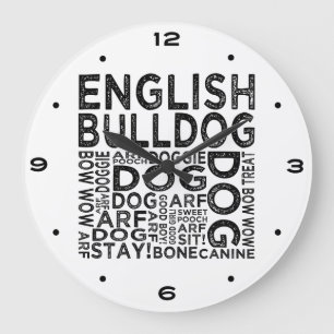 Relógio Grande Tipografia inglesa do buldogue