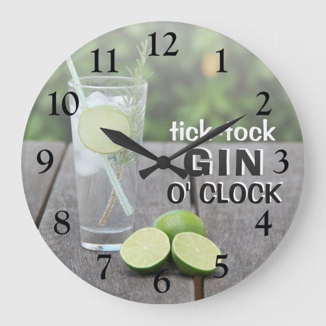 Relógio Grande Tique | Gin O' Clock (Frente)