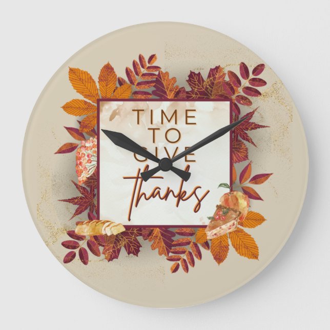 RELÓGIO GRANDE TODAY BE THANKFUL, TIEMPO DE SER AGRADECIDO (Frente)