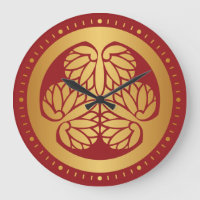Tokugawa Aoi Japonês Crest na Família Mon Dourado