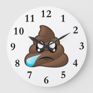 Relógio Grande Tombadilho triste Emoji do rasgo