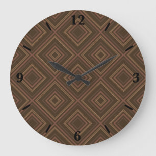 Relógio Grande Tone da Terra Hipntico Diamante Moderno Abstrato A