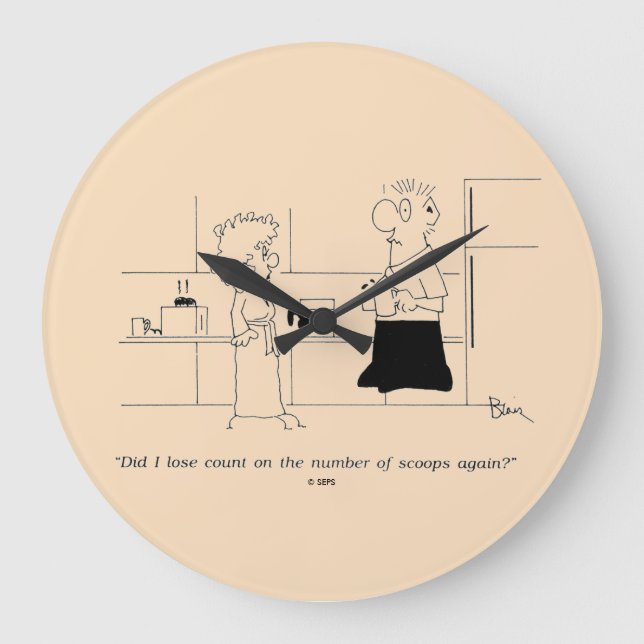 Relógio Grande Too Much Coffee (Frente)