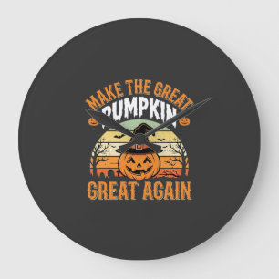 Relógio Grande Torne a Abóbora Grande Novamente Design de Hallowe