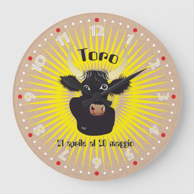 Relógio Grande Toro 21 al 20 Orologio Aprile maggio (Frente)