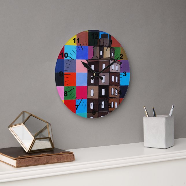 Relógio Grande Torre de Hércules Abstract Painting by Alfred Fox (Escritório)