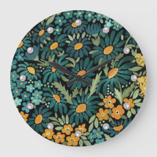 Relógio Grande Torres de aquarela azuis