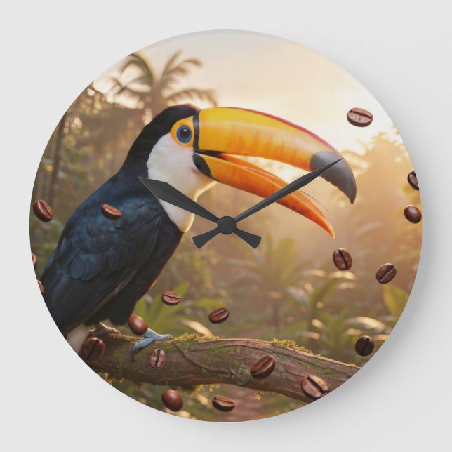RELÓGIO GRANDE TOUCAN - RAINHA DO CAFÉ (Frente)