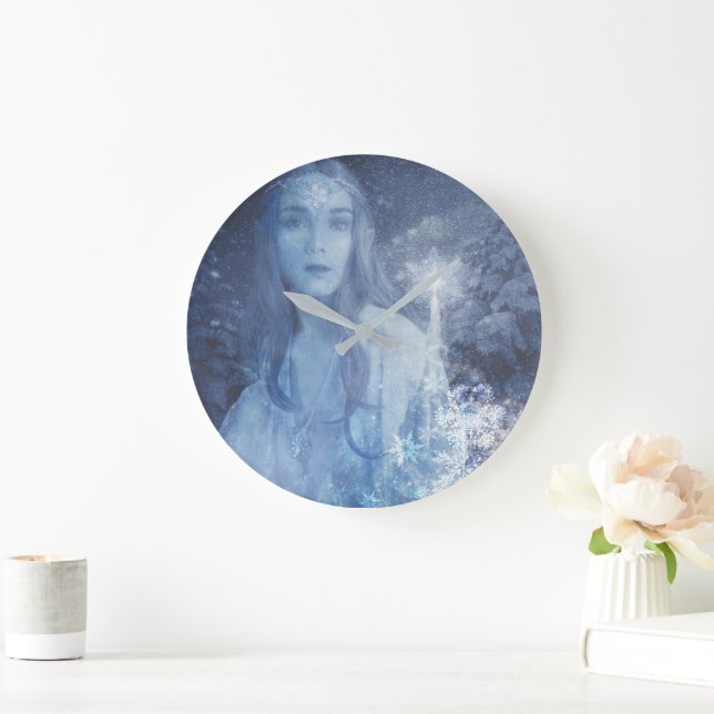 Relógio Grande Trabalho de arte de Fantasia da Rainha da Neve (Lar)