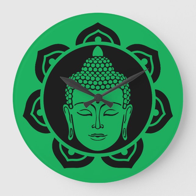 Relógio Grande Travesseiro de Meditação de Cabeça de Buda (Frente)