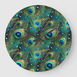 Relógio Grande Travesseiro decorativo de Paixão de Peacock