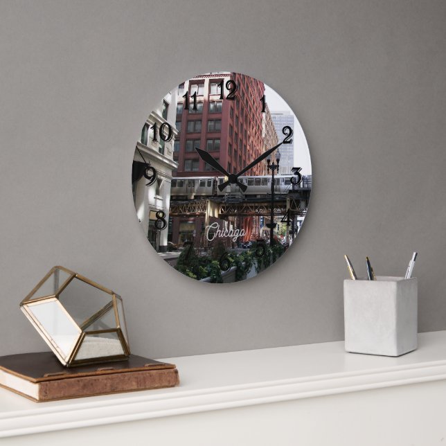 Relógio Grande Trem Elevado de Chicago Loop (Escritório)