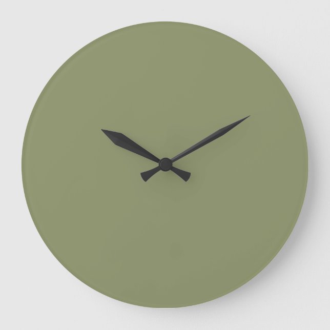 Relógio Grande Trending Color Reed Green Large Wall Clock (Frente)